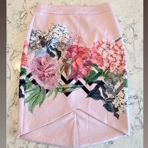 Ted Baker Palace Gardens Sella Midi Pink
Floral Pencil Skirt NWOT 3